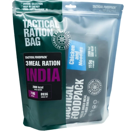 Żywność liofilizowana zestaw Tactical Foodpack 3 Meal Ration India
